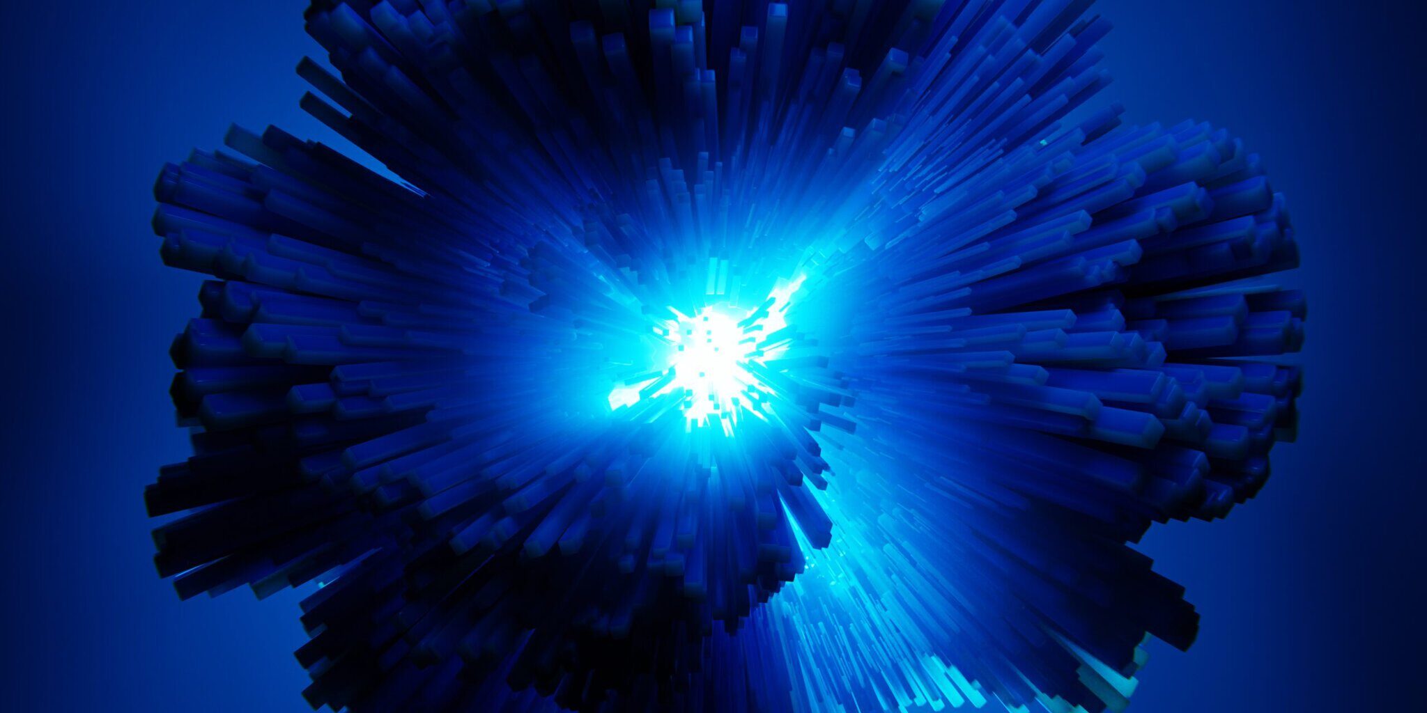 Abstract light explosion render